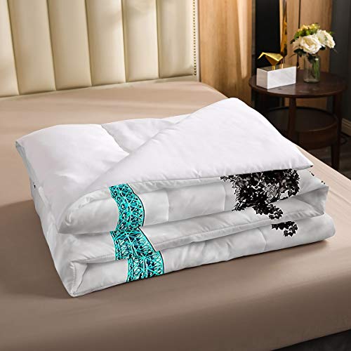 Feelyou Eiffel Tower Comforter Chic Paris Cityscape Comforter Set Teens Gray French Teal Eiffel Tower Bedding Set For Kids Adults Retro Duvet Set Ultra Soft Room Decor Queen Size Quilt Set #TOP2