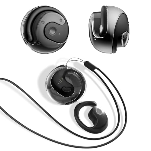 OneNine Open Ear Headphones Wireless Bluetooth 5.4, Open Ear Earbuds IPX5 Waterproof Noise Cancelling Running Sport Wireless Bluetooth Earbuds with Mic and Earhooks for Android/iOS Black