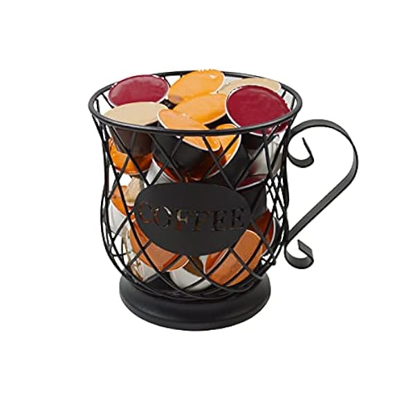 Kaffekuddhållare mugg form multianvändning K kopphållare kaffestation organiserare förvaring trådkorg matförvaring för disk kaffebar, svart