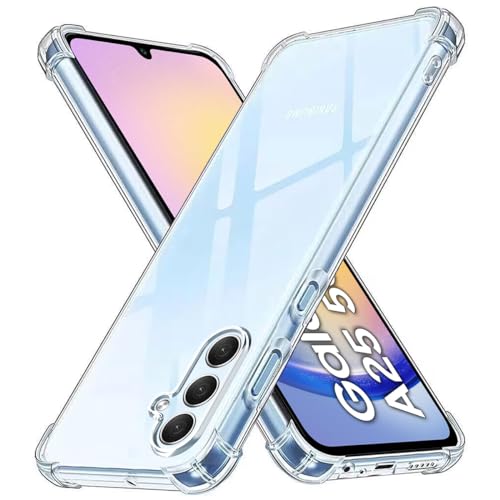 Image of Compatible For Samsung Galaxy A25 Case, 5G Totill Crystal Clear Galaxy A25 Mobile Phone Cover, Soft TPU Protective funda, Ultra [thin Slim Fit], Smartphone Coque For Galaxy A25 Phone Hülle-Transparent