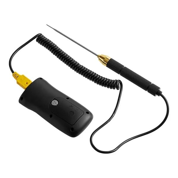 Type-K Digital Thermocouple Thermometer, -58 to 662°F Range, 1.5mm Probe, Water Resistant, Auto Shutoff