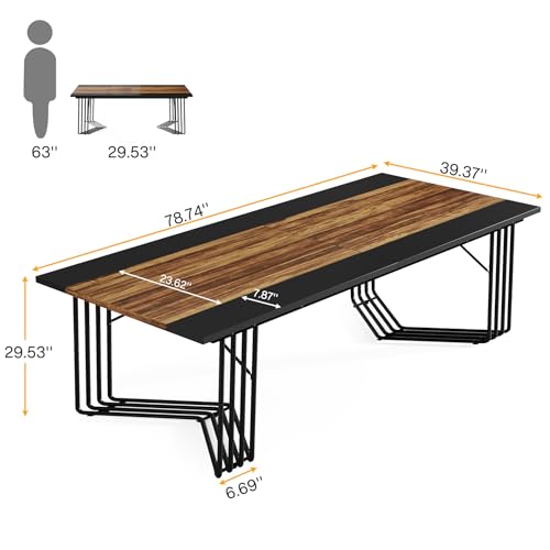 image for Tribesigns 78.74-Inch Conference Table, 6.56 ft 2 Person Desk Home Off