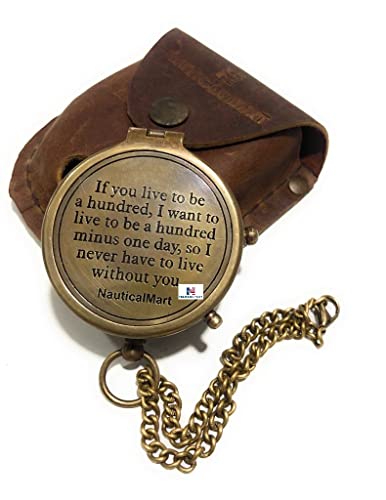 If You Live to Be Hundred Engraved Compass, Brass Camping Compass, Baptism Gifts, Best Easter, Birthday, Mothers Day, Fathers Day, Graduation Gift, Wedding Gifts
