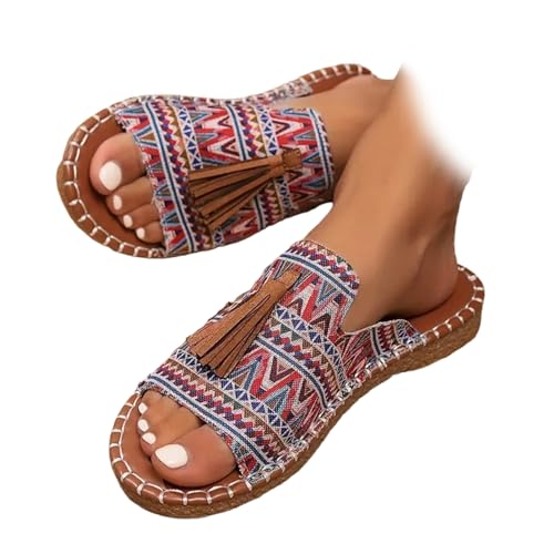 Lorraines Casual Orthopedic Sandals, Boho Sandals for Women, Womens Flat Sandals Dressy Casual Vacation Slides Shoes