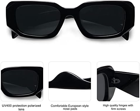 SOJOS Rectangle Sunglasses for Women Retro Fashion Sunglasses UV400 Protection Square Frame Eyewear SJ2204 3 SOJOS Rectangle Sunglasses for Women Retro Fashion Sunglasses UV400 Protection Square Frame Eyewear SJ2204