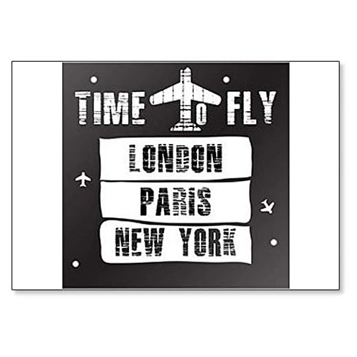 Tid att flyga. New York, Paris, London kylskåpsmagnet