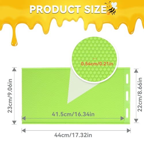 Miniatura 2 de Molde De Lámina De Cera De Abejas De 2pcs, Herramienta De Prensa De Silicone De 5.4 Mm Beewax Foundation Silicone Beekeeper Sheets Para La Fabricación De Velas De Panal