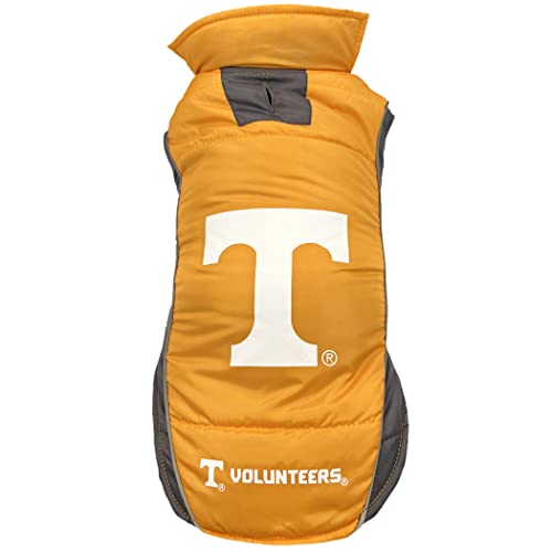 Pets First Collegiate Tennessee Volunteers - Chaleco acolchado para perros y gatos, talla mediana. Abrigo cálido, acogedor e impermeable, para perros y gatos pequeños y grandes.