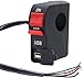 Taiss 12v 7/8"Manubrio moto universale On Off Interruttore a pulsante, con 12V5A USB Caricabatteria da auto Interruttore di controllo del faro per moto, ATV, scooter o motoslitta F006