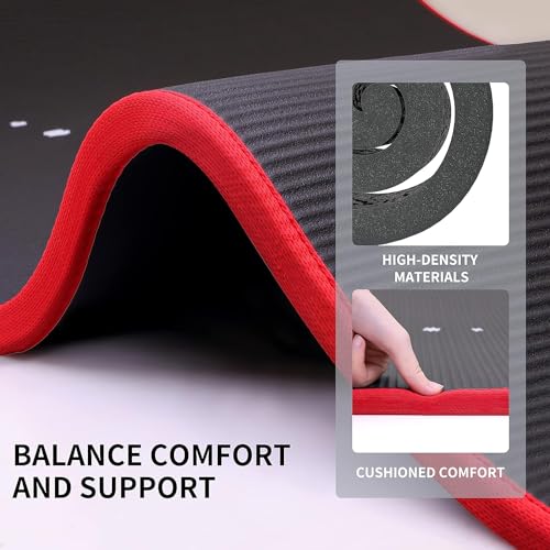 PROIRON Yoga Mat Thick 10/15MM - NBR Yoga Matt Exercise Fitness Foam Large Padded High Density for Pilates, Stretching, Home Gym Workout for Men Women with Free Carry Strap - Image 5