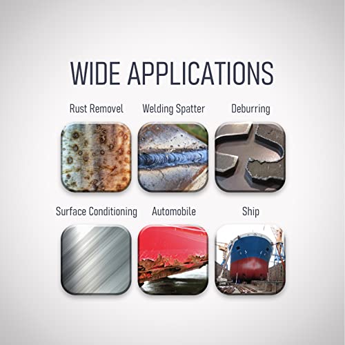 Renotec 5 Pack Easy Strip Discs Stripping Wheel Clean And Remove Paint Stripper Wheels, Rust And Oxidation 4-1/2" X 7/8" Fit Angle Grinder (Black) #TOP4