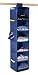 6 SHELF HANGING SWEATER CLOSET & CLOTHING ORGANIZER, BLUE