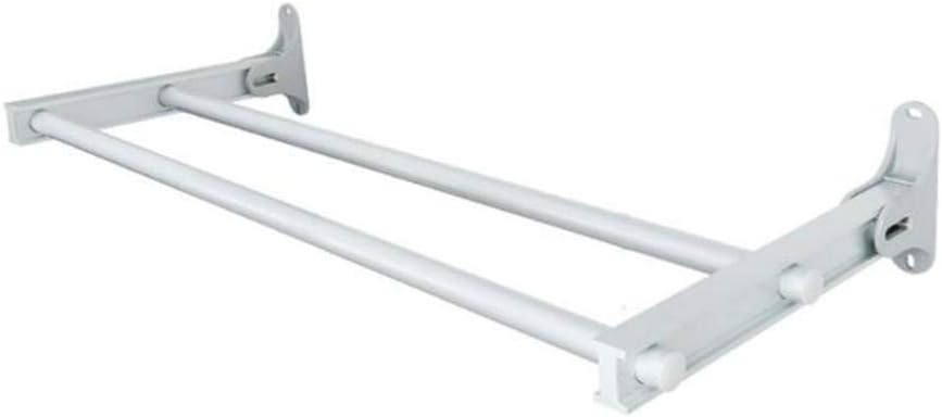 Clothes Drying Rack Laundry Rack, Wall Mounted Airer, Folding Balcony Drying Racks Multifunction Push and Pull Retractable Aluminum Alloy Clothes Airer The New,2rail 100c
