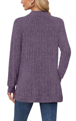 Image of DB MOON Womens Long Cardigan Sweater Lightweight Open Front Long Sleeve Outfits with Pockets