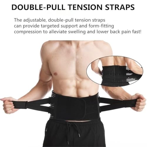 Faja Lumbar Doble para El Alivio del Dolor Lumbar Y La Ciática Cinturón De Descompresión Lumbar Ajustable Faja Deportiva De Cintura para Hernia Discal Y Corrección De Postura(L) - imagen 3