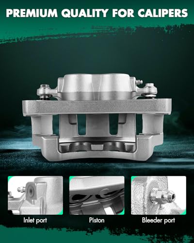 Image of SCITOO 18B4689 Front Left Disc Brake Caliper w /Bracket Fit For Ford For Excursion 2000,For Ford For F-250 Super Duty 1999-2000,For Ford For F-350 Super Duty 1999-2000, Double Pistons
