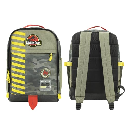 Jurassic Park Logo 16" Tan & Camo Backpack