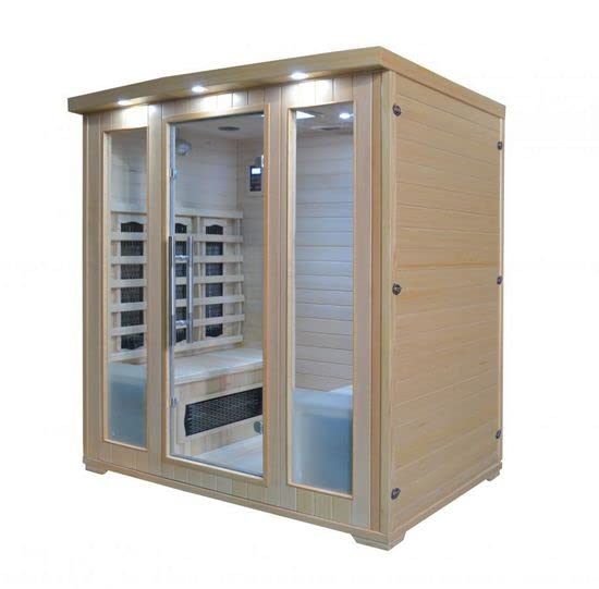 Bagno Italia Sauna infrarouge 175 x 135 pour 4 personnes en bois Hemlock avec chromothérapie
