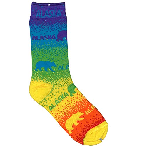 Arctic circle enterprisesAlaska Novelty Socks Adult Alaska Rainbow Gradient Bear Adult 8-11