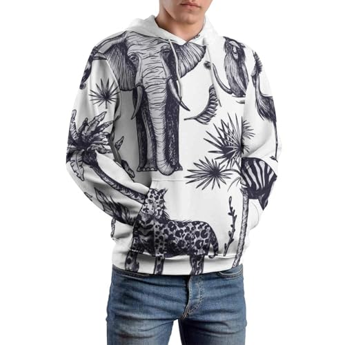 Sweat à capuche Eléphant Léopard Lion idéal pour vos sorties casual - 6