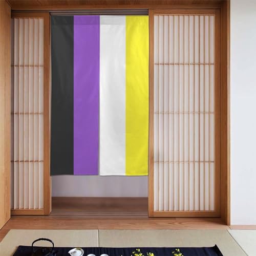 Nonbinary Pride Flag LGBTQ Curtain 34x56