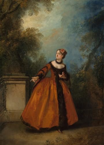 Affiche Toile la Grecque de Nicolas Lancret 60x90cm pour décoration murale et portrait d'art