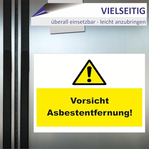 Avertissement Amiante Autocollant pour Signalisation de Sécurité en Cabinet et Entreprise