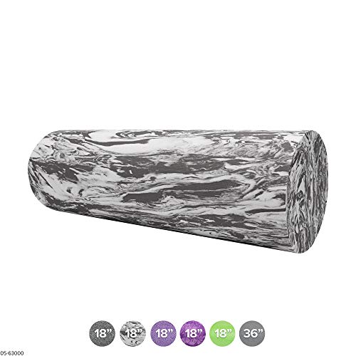 Gaiam Restore Muscle Therapy Foam Roller, Marbled Grey, 18"