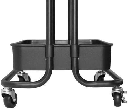 3 Tier Rolling Cart Storage Cart with Wheels, Metal Multi-Functional Organizer Cart with Handle, Movable Storage Organizer for Office, Living Room, Kitchen, Black