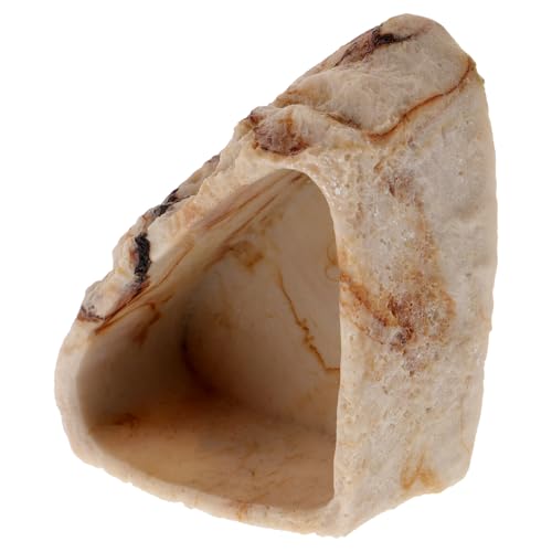 iplusmile 爬虫類用樹脂製給餌水皿 ?岩デザイン 食物無駄軽減 小動物対応 トカゲ カエル コーンスネーク適用 簡単持ち運び 爬虫類ケージ用水