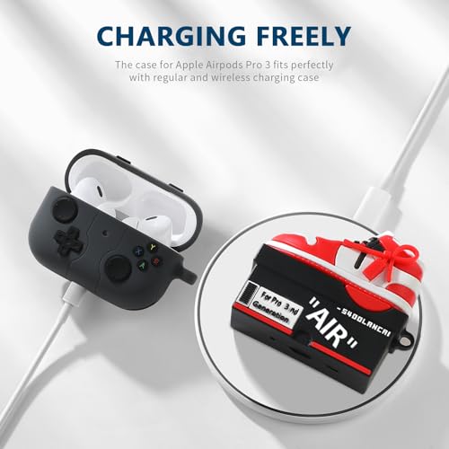 Image of [2Pack] Compatible Airpods Pro 3 Case(2025),Cute Gamepad Design Cases Soft Silicone Protective Cases for Apple AirPods Pro 3rd Generation Case,Airpod Pro 3 Cover with Keychain for Men /Boy