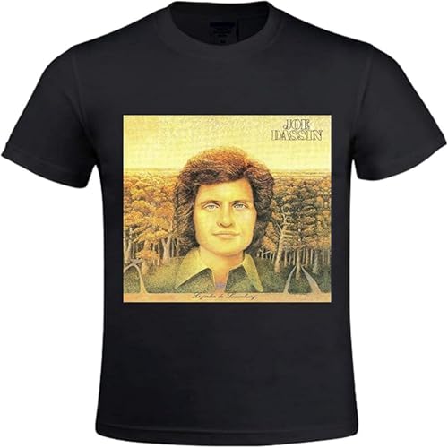 Photo de MICAOJI Joe Dassin Le Jardin du Luxembourg Mens Funny T Shirts O Neck Black M