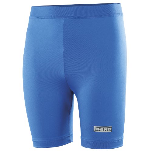 Rhino - Pantalón Corto Interior térmicos Deportivos para niños (S-M) (Azul)