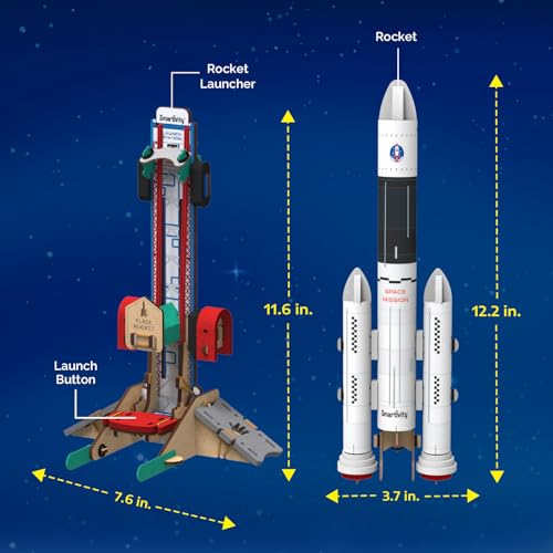 Smartivity DIY Rocket Launcher Kit for Kids 6, 7, 8, 9, 10, 11, 12 Years Old | Build Your Own Rocket and Launcher | Birthday Gift for Smart Kids | DIY Science Toy for Boys & Girls 6-12 Years