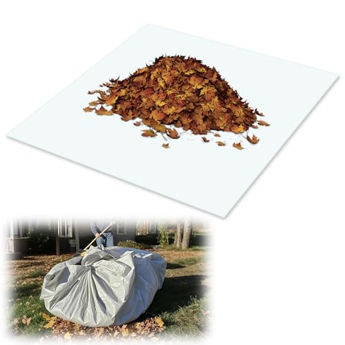 Plastic Poly Sheets - Multi Purpose Waterproof Outdoor Poly Tarp Cover for Leaf, Camping, Lawn Debris, Landscape Pruning, Yard Leaf Hauler