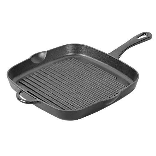 Küchenprofi Grillpan Provence van gietijzer met robuust email, geschikt voor alle warmtebronnen, inclusief inductie, oven- en vaatwasmachinebestendig, ideaal voor het grillen van vlees en groenten
