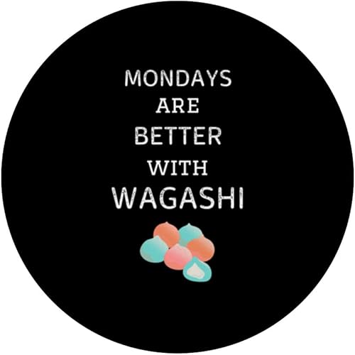 Miniatura 3 de Vintage Mondays Are Better With Wagashi Retro Wagashi Lover PopSockets Swappable PopGrip