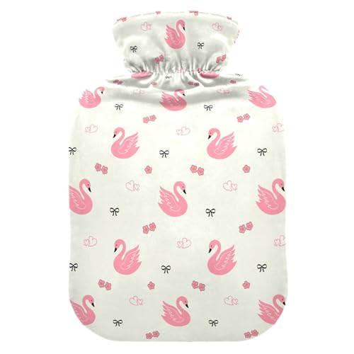 Bolsa de agua caliente de PVC de 1L o 2L con funda suave de terciopelo de cisne