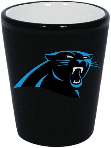 HUNTER Carolina Panthers 1.5 Oz Two-Tone Ceramic Shot Glass