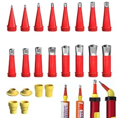 GWAWG Kit Universale di Strumenti con Ugello In Gomma Integrato, 22 Pezzi Riutilizzabili Acciaio Inox per Calafataggio, Ugelli Silicone, 6 Basi Collegamento,per la Cucina Bagno Mattoni Giunto