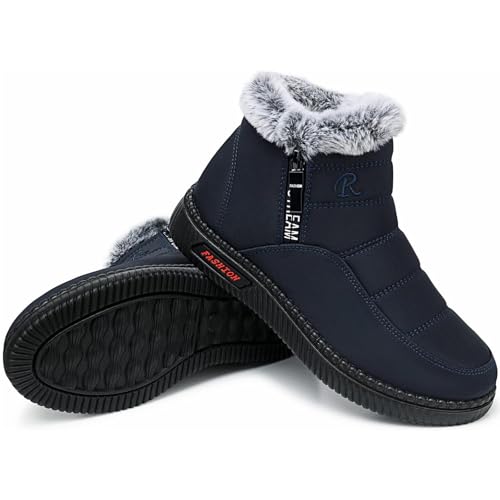 Csgkag Botas de Nieve Mujer Botines de Invierno Botas Calientes Fur Forro Cálido con Cremallera Antideslizantes Aire Libre Boots