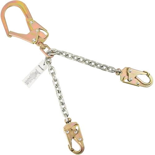 WELKFORDER Rebar Positioning Chain Assembly with Swivel Double Self-Locking Snap Hooks Construction Positioning Chains ANSI/OSHA Compliant
