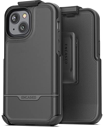 Rebel Holster Designed for iPhone 14 Case with Belt Clip - Ultra Protective Heavy Duty Phone Case (Black)