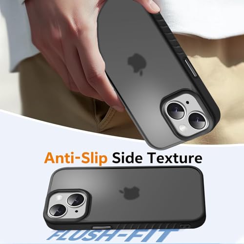 Image of KARWAN️ Shockproof Back Case Cover for iPhone 15 | Camera Protection Bump |Shockproof Back Case Cover for iPhone 15 - Black