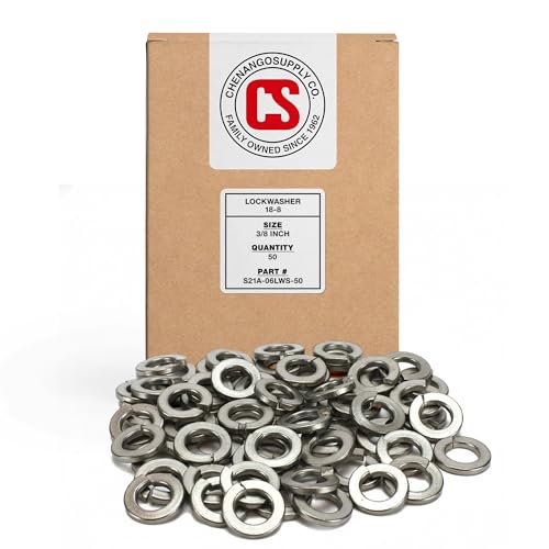 Image of Chenango Supply Stainless 3 /8 Lockwashers, 304 Stainless Steel, 50 Pieces (3 /8 LOCKWASHER)