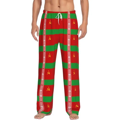 Pantalon de pyjama en flanelle Homme avec drapeau Biélorussie