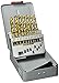 Cle-Line C24380 Style 1898-TN High Speed Steel General Purpose Jobber Length Drill Set, Titanium Nitride Finish, 1mm - 10mm Size, 19 Pieces