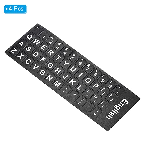Pegatinas para Teclado en Inglés, 4 Unidades, Universal miniatura 3