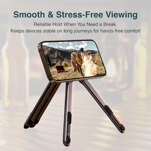 Image of Wayona Aluminium Alloy Folding and Height Adjustable Stand Compatible with Laptop, Mobile and iPad, with Magnetic Feature for iPhone, Titanium Grey, Anodized Finish, 2026 Model