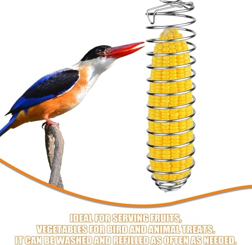 Vogelspielzeug, 2 Stück Edelstahl Futterspender Wellensittich Futterkorb, Obst- und Gemüsehalter, Vögel Käfig Füttern Zubehör für Papagei Sittiche Kakadus Aras Conure Liebesvögel Finken Mynah